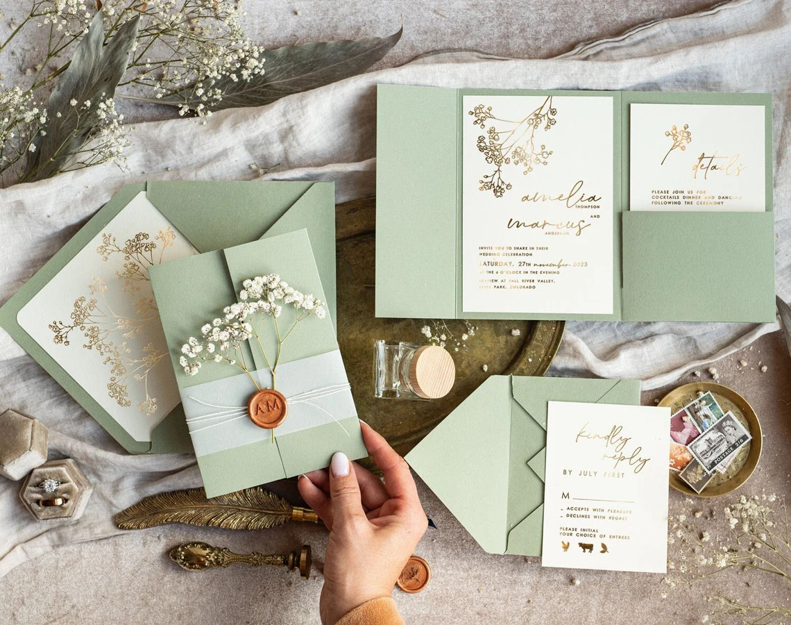 Beautifully designed invitation card by Aboorva Card, ready for special events in Coimbatore