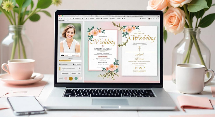 Designer sketching invitation concepts for custom cards in Coimbatore